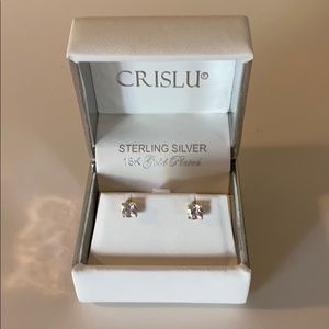 18k gold plated sterling silver stud earrings